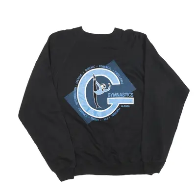 HANES Alaska Gymnastics USA Sweatshirt Black Womens L