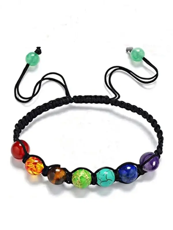 Fashion Classic Bead Decor Braid Bracelet for Women Men, Adjustable Casual Matching Jewelry, Pride 2025, LGBTQ, Classic Fash...