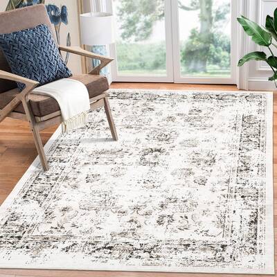 Garvee 5x7 Washable Area Rug Large Bedroom Rug Vintage Distessed Area Rug Non-Slip Throw Floor Carpet Stain Resistant Living ...