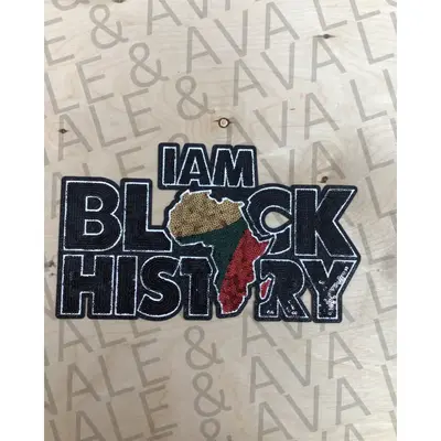 I Am Black History Sequin Patch ONLY
