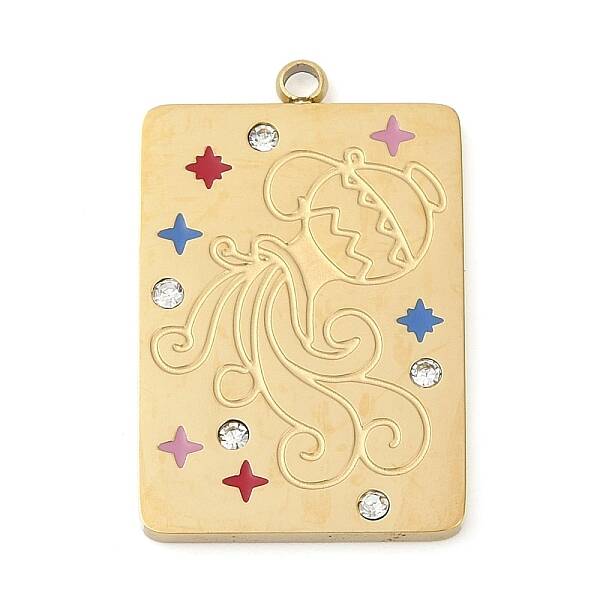 304 Stainless Steel Rhinestones Pendants