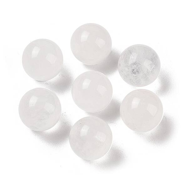 Natural Quartz Crystal No Hole Sphere Beads
