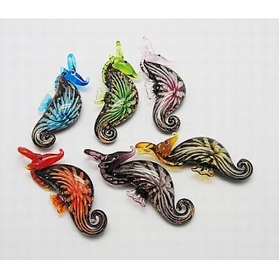 Handmade Inner Flower Lampwork Big Pendants