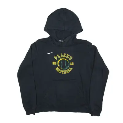 NIKE Placer Softball USA Hoodie Black Pullover Boys L