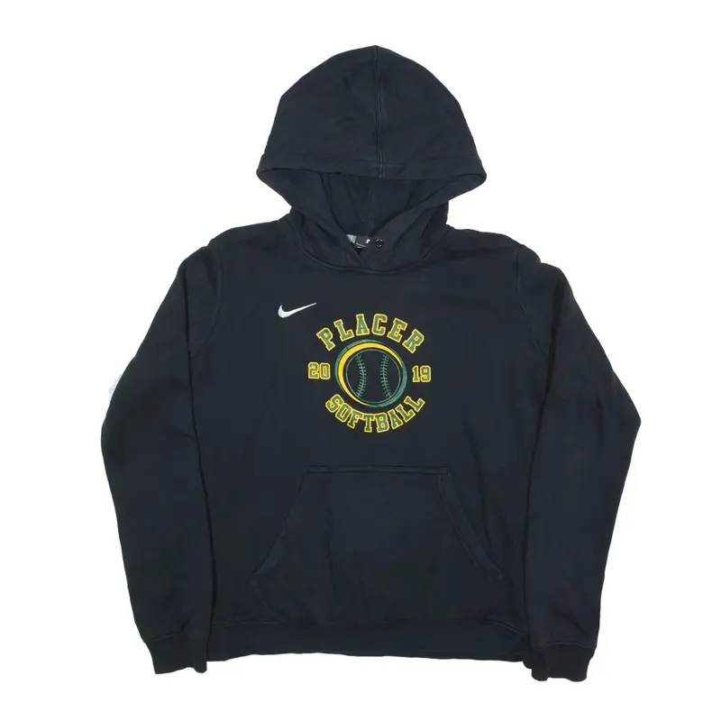 NIKE Placer Softball USA Hoodie Black Pullover Boys L