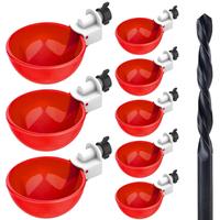 8-Pack Chicken Waterer Cups – No-Drip Automatic Poultry Water Feeder with Tee Fittings – Works for Chickens, Ducks, Turke...