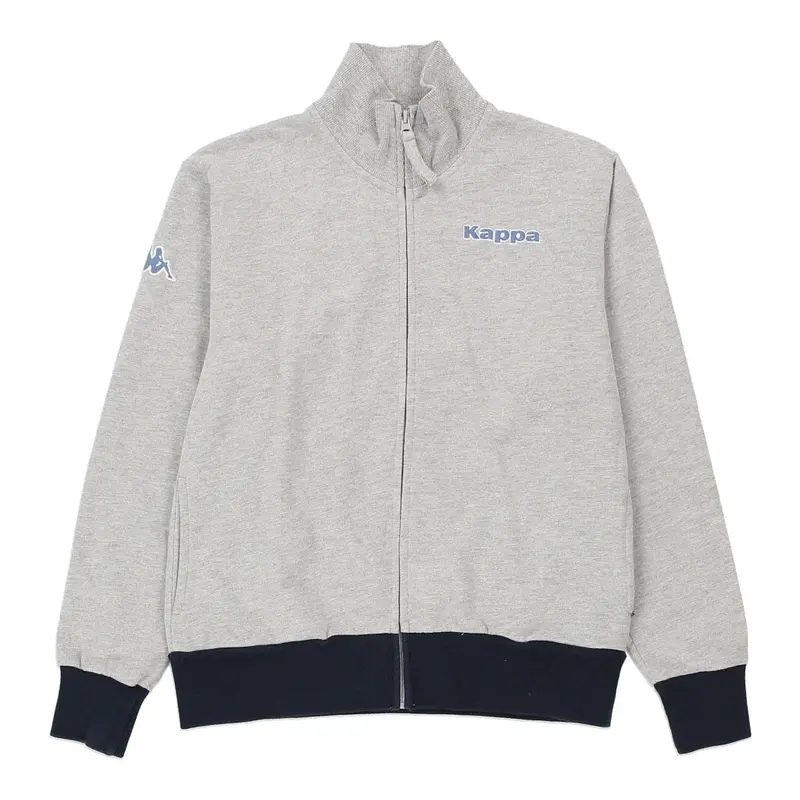 Age 13 Kappa Zip Up - Medium Grey Cotton