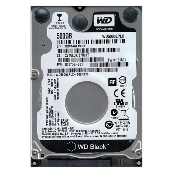 805754-001 HP 500GB 7200RPM SATA 6Gb/s 32MB Cache 2.5-inch Hard Drive