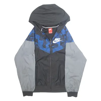 NIKE Mens Shell Jacket Black Hooded L