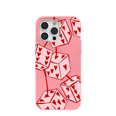 Bubblegum Pink Dicey Cherries iPhone 15 Pro Max Case