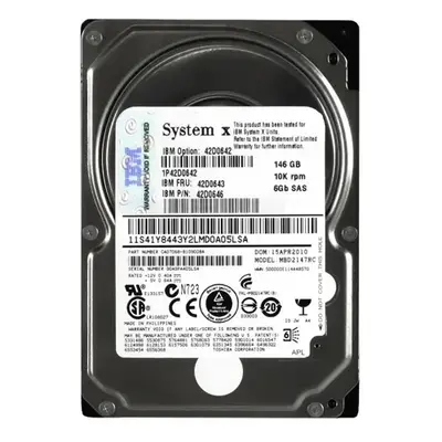 42D0643 IBM 146GB 6Gb/s SAS 10000 2.5-Inch Hard Drive