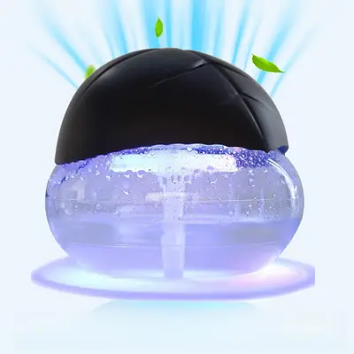 Air Purifier, USB Rechargeable Water Cycle Air Purifier, Aromatherapy Diffuser with 7 LED Lights, Small Household Air Purifie...