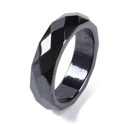 Magnetic Synthetic Hematite Finger Ring for Men Women