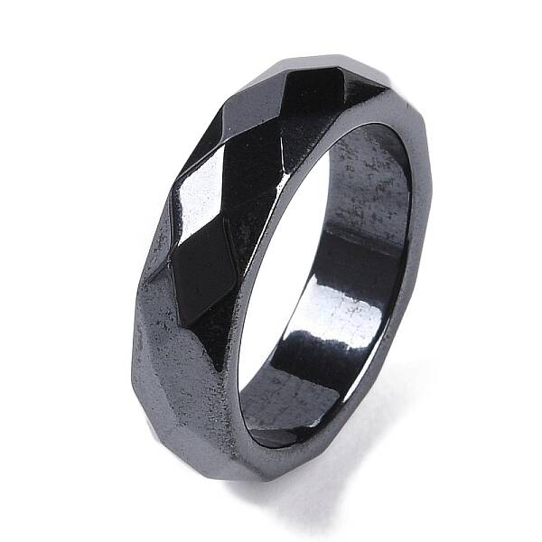 Magnetic Synthetic Hematite Finger Ring for Men Women