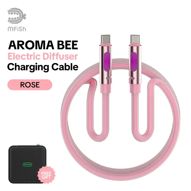 mfish AROMA BEE Aromatherapy 240W USB C To C Fast Charging Cable 6ft, Type C Fast Charging Cable Compatible with iPhone 15/16...