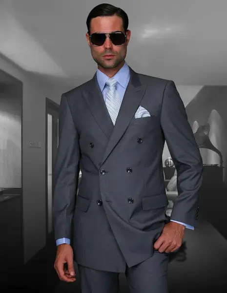 Men's 2-Piece Wool Suit Solid Colored 100% Wool Fashionable Fit Shop Now