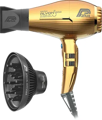 Hair dryer Parlux Alyon Gold + diffuser