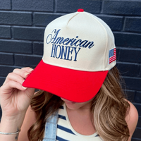 American Honey Vintage Trucker Hat American Flag Hat 4th7 American Independence Day 4th July Hat Graphic Trucker Simple Hat C...