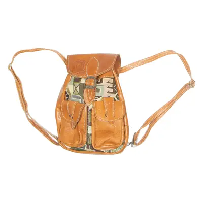 B.A. Womens Backpack Bag Brown Leather