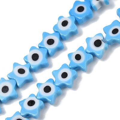 Handmade Evil Eye Lampwork Beads Strands