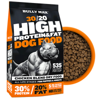 Bully Max 30/20 High Protein Dog Food 535 Calories per Cup with TruMune Technology, Supports Muscle Growth & Healthy Weight