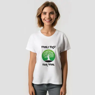 Customizable family reunion green tree TShirt