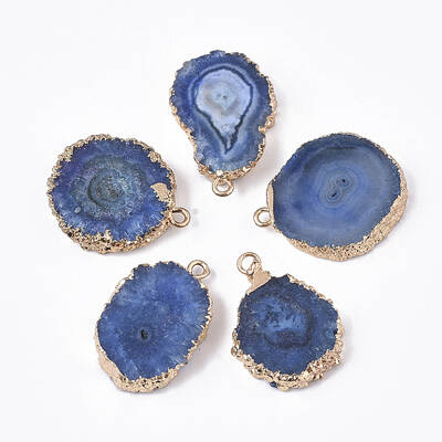 Natural Druzy Agate Pendants
