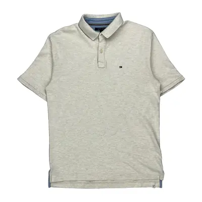 Tommy Hilfiger Polo Shirt - Large Cream Cotton