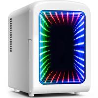 Cowsar Mini Fridge, 4L/6Can Portable Small Refrigerator with Gaming Light, AC/DC, Compact Fridges for SkinCare, Food, Drinks,...
