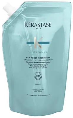 Kérastase Bain Force Architecte (Ricarica Shampoo Rinforzante) Ricarica Shampoo Da 500 Ml Per Capelli Molto Fragili E Danneg...