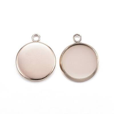 Ion Plating(IP) 304 Stainless Steel Pendant Cabochon Settings