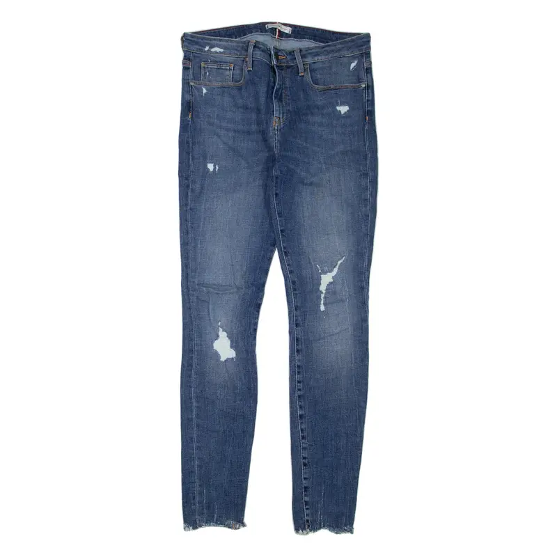 TOMMY HILFIGER Distressed Womens Jeans Blue Regular Skinny W29 L31