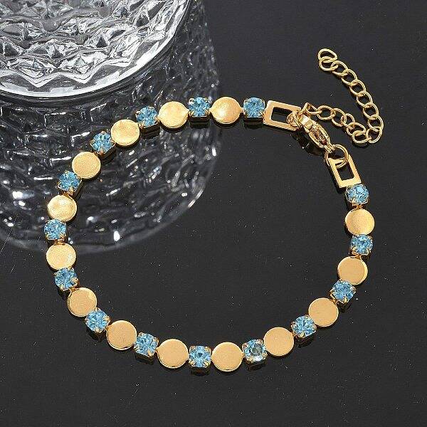 304 Stainless Steel Rhinestone Cup Chain Bracelets for Women