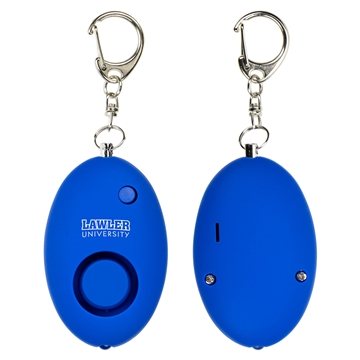 100 Custom Soft-Touch LED Light & Alarm Key Chain - 3 Lumens