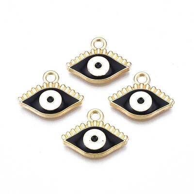 Light Gold Plated Alloy Enamel Pendants