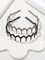 Solid Color Wave Tooth Design Hair Hoop, Durable Non-slip Hair Hoop for Women & Men, Fashion Hair Accessories for Daily Wear,...