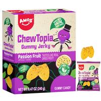 Amos ChewTopia Gummy Jerky Coconut, Passionfruit, Mango - Vegan Snack with Sweet Candy Bonbon Flavor - Enjoy Tropical Flavor ...