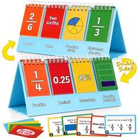 Torlam Fraction Manipulatives for Elementary School, Fraction Circles & Percentage & Decimal Flip Chart, Math Games Math Mani...