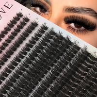 Curl Wispy Individual False Eyelash Kit, 280pcs/set Natural Look Eyelash Extensions, Self Grafting Eye Makeup Enhancement, Ch...