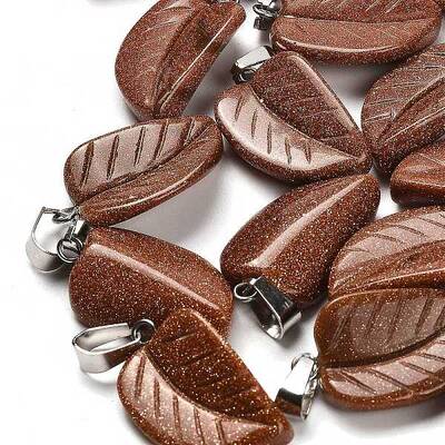 Synthetic Goldstone Pendants