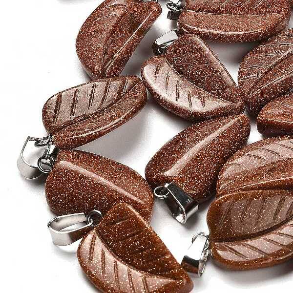 Synthetic Goldstone Pendants