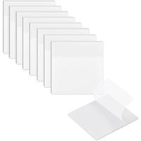 8 Pads Transparent Sticky Notes, 3x3 inch Clear Sticky Notes, 400 Sheets Self-Adhesive  Translucent Sticky Notes, See Through...