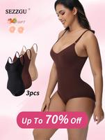 3pcs Women's Tummy Control Butt-Lifting Shapewear, Sexy and Comfortable Body Sculpting Garment
