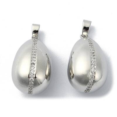 Brass Micro Pave Cubic Zirconia Pendants