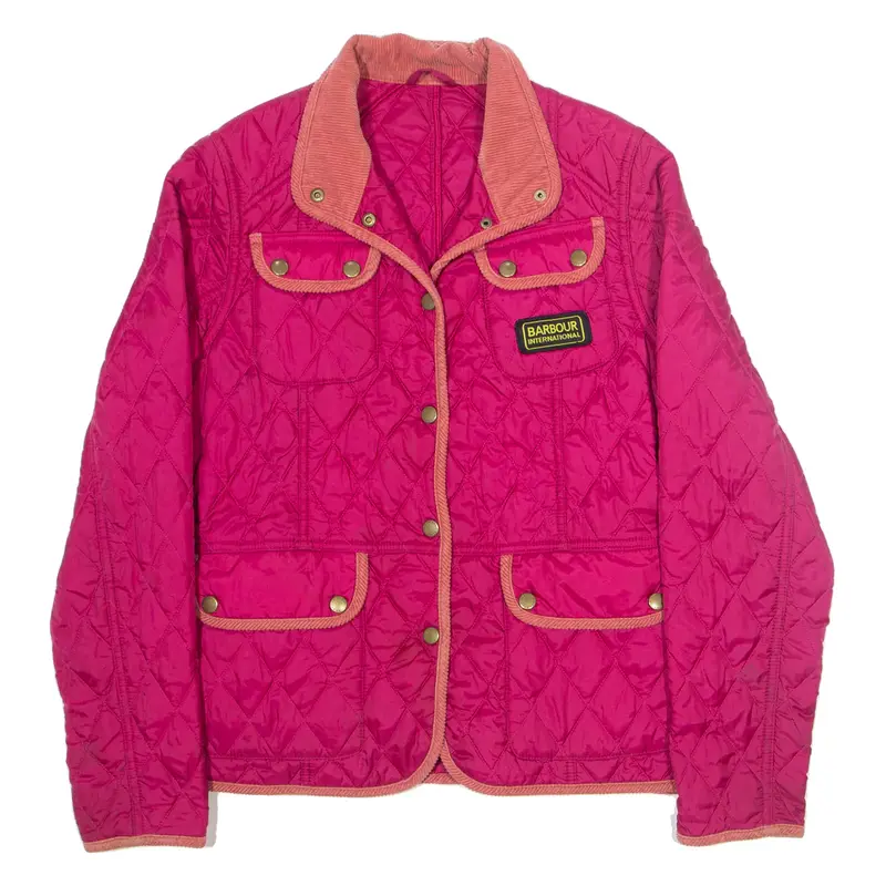 BARBOUR International Quilted Jacket Pink Girls 14-15Y