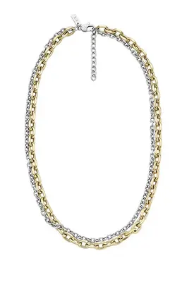 Armani Exchange Collana Bicolore Doppia Per Uomo Axg0160710