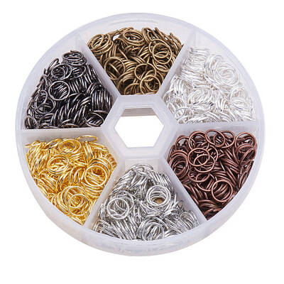 1 Box 6 Color Iron Jump Rings