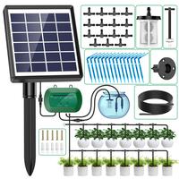 TRJZWA 2025 Latest 1.2W Drip Irrigation System Kit for Garden，Solar Irrigation System with Automatic DIY Water Timer ,Balco...