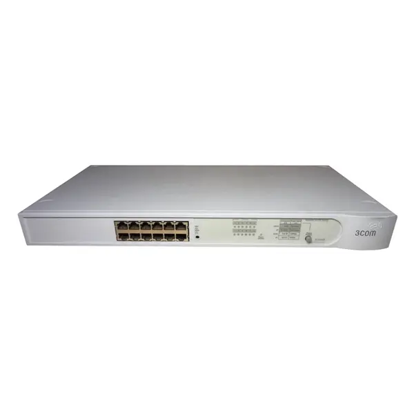 3C16464B-UK 3Com SuperStack II 12 x RJ-45 Ports 10/100Base-TX Layer 2 Managed Rack-mountable Fast Ethernet Network Switch