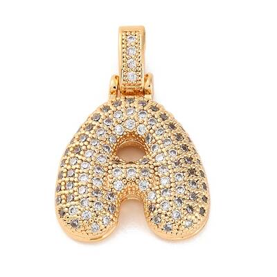 Brass Micro Pave Cubic Zirconia Pendants